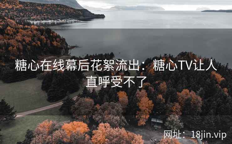 糖心在线幕后花絮流出：糖心TV让人直呼受不了